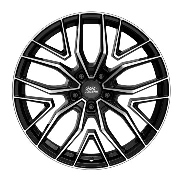 MM Wheels MM09 Glossy Black Machined