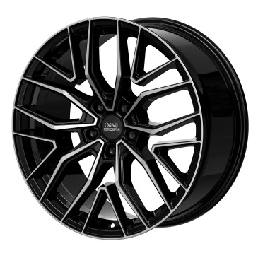 MM Wheels MM09 Glossy Black Machined