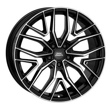 MM Wheels MM09 Glossy Black Machined