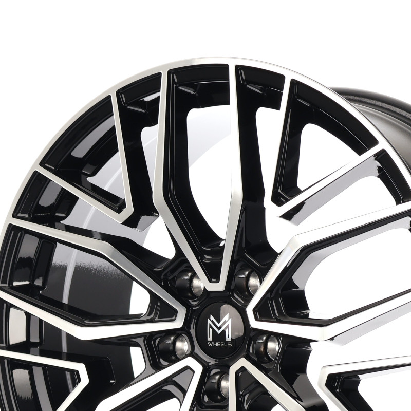 MM Wheels MM09 Glossy Black Machined