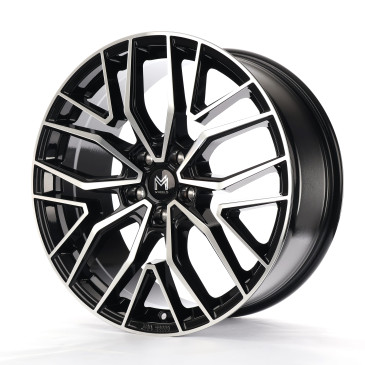 MM Wheels MM09 Glossy Black Machined