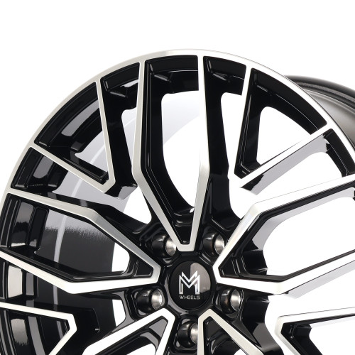 MM Wheels MM09 Glossy Black Machined