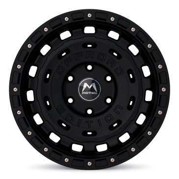 Motec MOF1-R-Cross Schwarz Matt / Schwarzer Ring