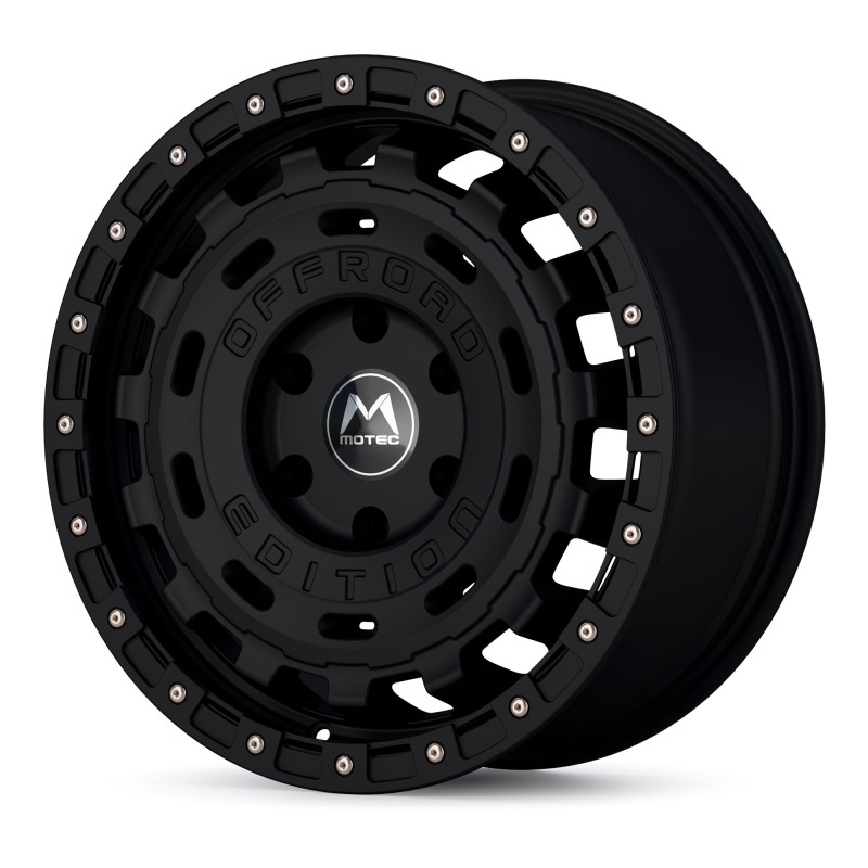 Motec MOF1-R-Cross Schwarz Matt / Schwarzer Ring