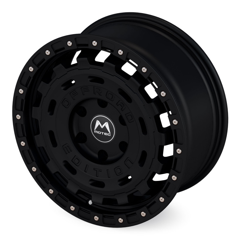 Motec MOF1-R-Cross Schwarz Matt / Schwarzer Ring