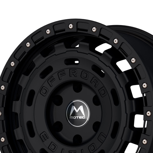 Motec MOF1-R-Cross Schwarz Matt / Schwarzer Ring