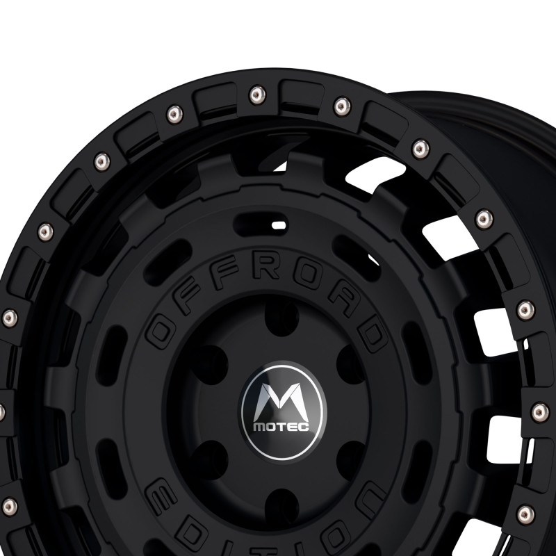 Motec MOF1-R-Cross Schwarz Matt / Schwarzer Ring