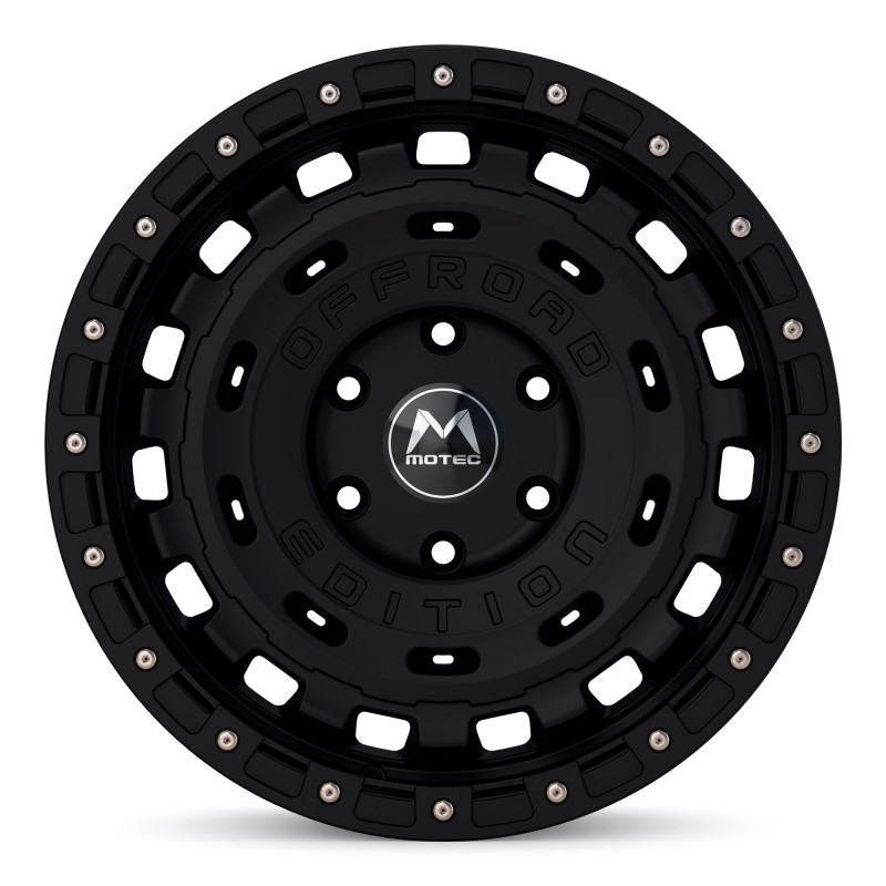 Motec MOF1-R-Cross Schwarz Matt / Schwarzer Ring