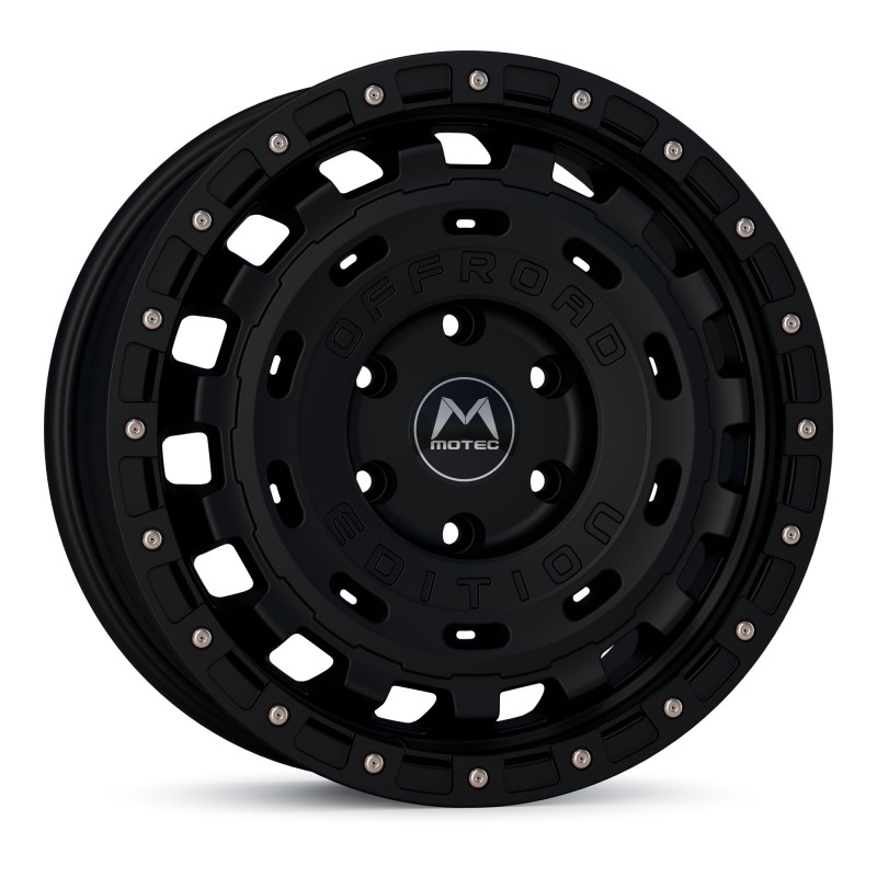 Motec MOF1-R-Cross Schwarz Matt / Schwarzer Ring