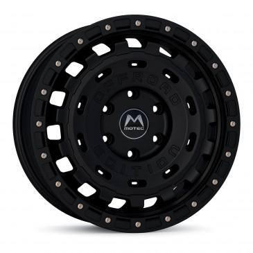 Motec MOF1-R-Cross Schwarz Matt / Schwarzer Ring