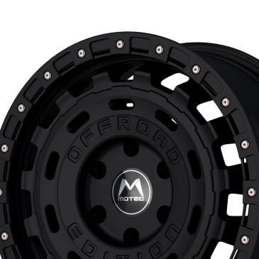 Motec MOF1-R-Cross Schwarz Matt / Schwarzer Ring