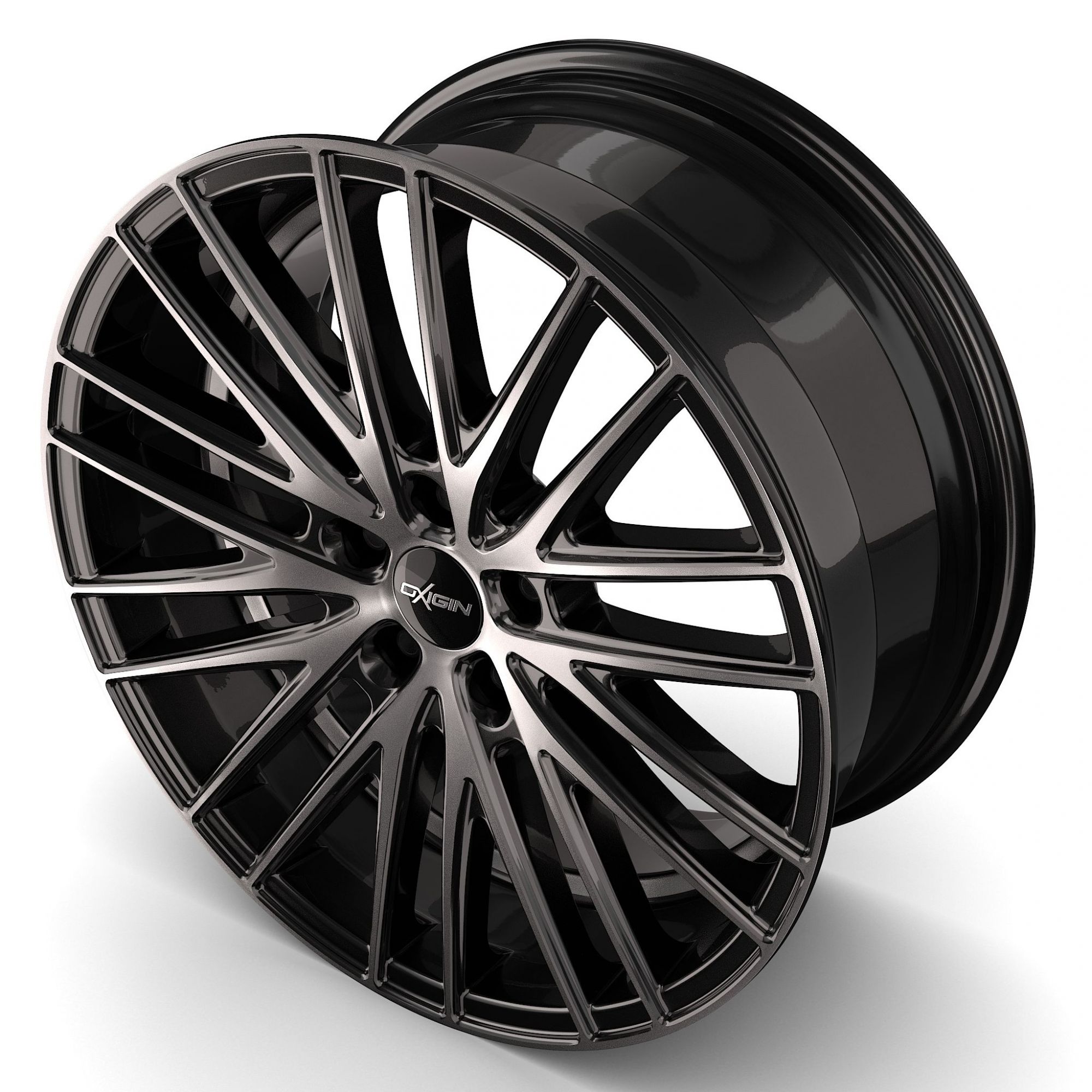 OXIGIN 19 Oxspoke Felgen Black FULL polish (silber schwarz mehrfarbig ...