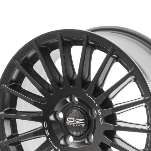 OZ RACING RALLY DESERT MATT BLACK + SILVER LETTERING