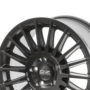 OZ RACING RALLY DESERT MATT BLACK + SILVER LETTERING