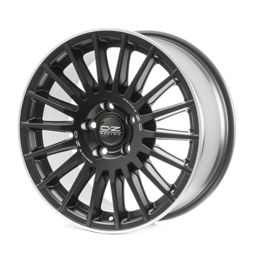 OZ RACING RALLY DESERT MATT BLACK + SILVER LET. + DIAM.CUT