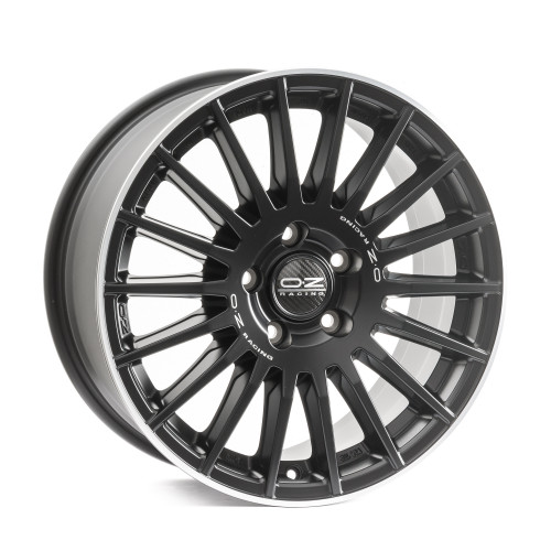 OZ RACING RALLY DESERT MATT BLACK + SILVER LET. + DIAM.CUT