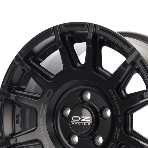 OZ RACING RALLY LEGEND MATT BLACK + DARK LETTERING