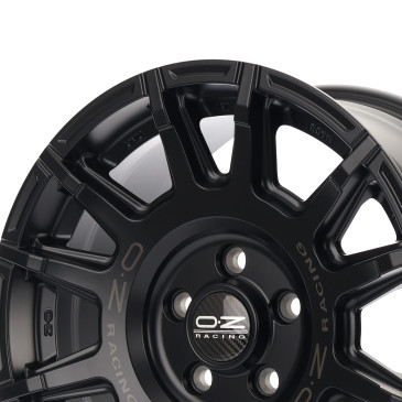 OZ RACING RALLY LEGEND MATT BLACK + DARK LETTERING