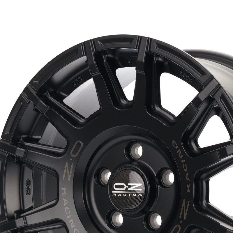 OZ RACING RALLY LEGEND MATT BLACK + DARK LETTERING