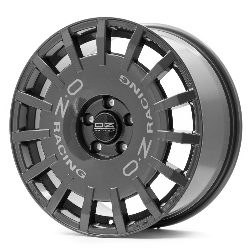 OZ RACING RALLY RACING DARK GRAPHITE SILVER LETTERING