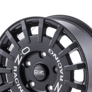 OZ RACING RALLY RACING VAN MATT BLACK + SILVER LETTERING