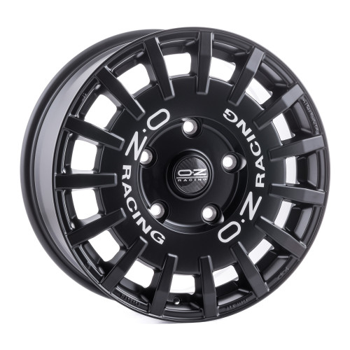 OZ RACING RALLY RACING VAN MATT BLACK + SILVER LETTERING