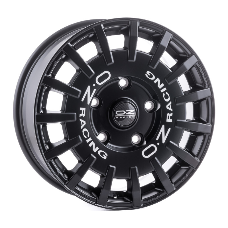 OZ RACING RALLY RACING VAN MATT BLACK + SILVER LETTERING