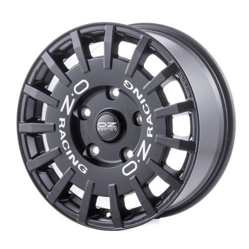 OZ RACING RALLY RACING VAN MATT BLACK + SILVER LETTERING