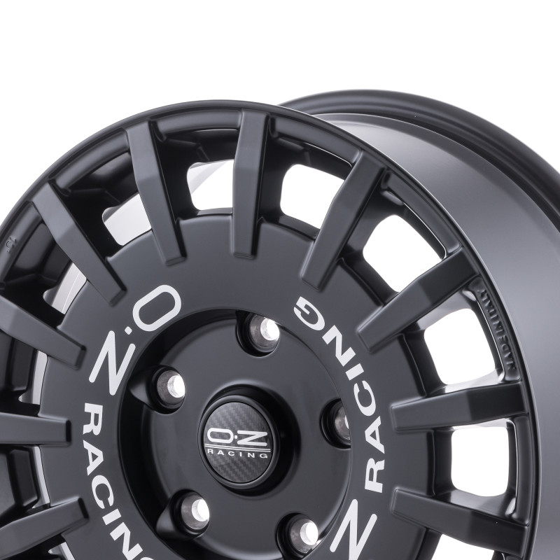 OZ RACING RALLY RACING VAN MATT BLACK + SILVER LETTERING