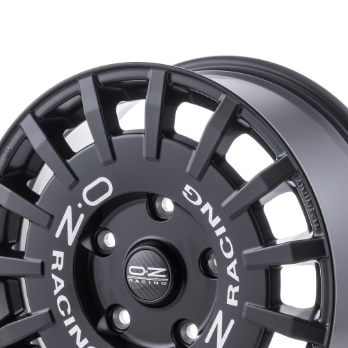 OZ RACING RALLY RACING VAN MATT BLACK + SILVER LETTERING