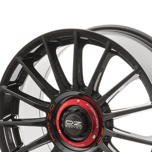 OZ RACING SUPERTURISMO EVOLUZIONE GLOSS BLACK + RED LETTERING