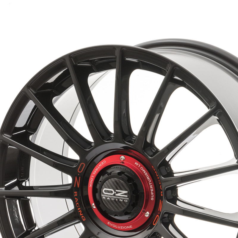 OZ RACING SUPERTURISMO EVOLUZIONE GLOSS BLACK + RED LETTERING