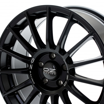 OZ RACING SUPERTURISMO LM MATT BLACK + SILVER LETTERING