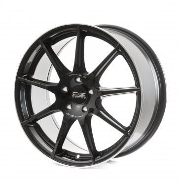 OZ RACING VELOCE GT GLOSS BLACK D.CUT + SILV.LET.