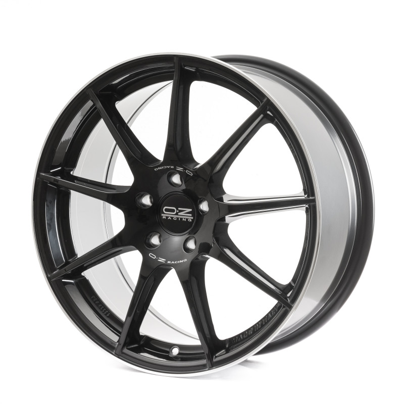 OZ RACING VELOCE GT GLOSS BLACK D.CUT + SILV.LET.