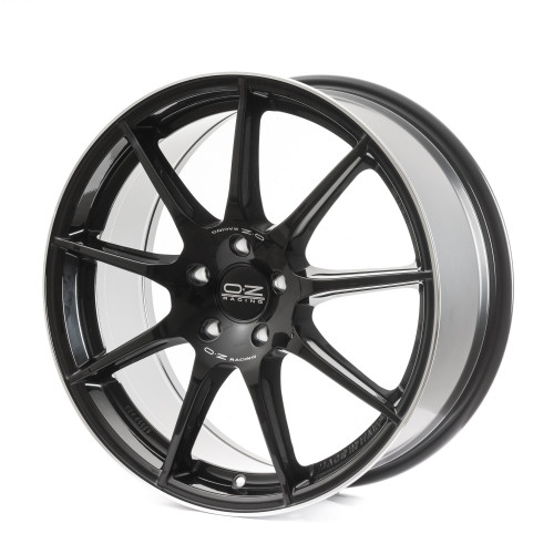 OZ RACING VELOCE GT GLOSS BLACK D.CUT + SILV.LET.