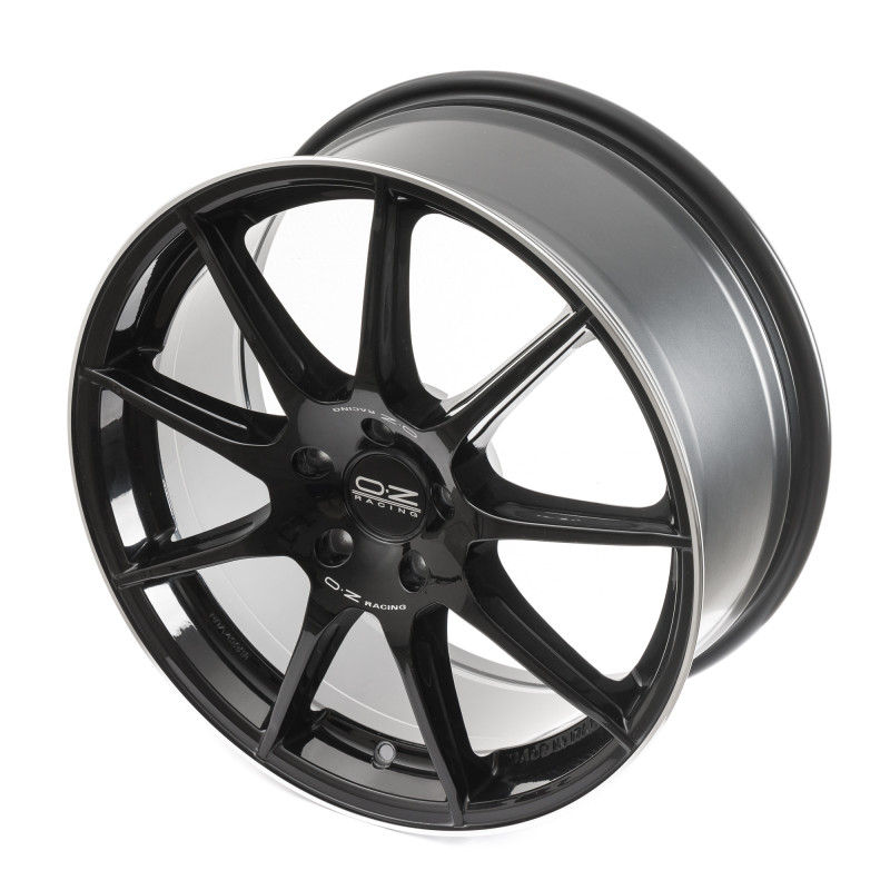 OZ RACING VELOCE GT GLOSS BLACK D.CUT + SILV.LET.