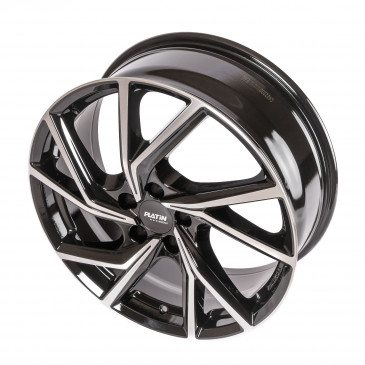 Platin Wheels P 107 diamantschwarz, Front poliert