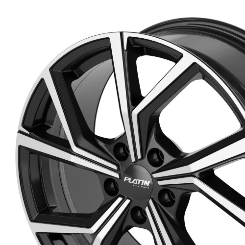 Platin Wheels P 115 schwarz poliert