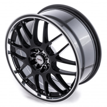 Platin Wheels P 61 schwarz Rand poliert, Rand schwarz