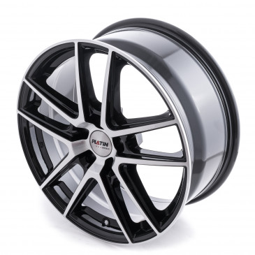 Platin Wheels P 73 diamantschwarz, Front poliert