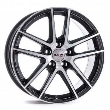 Platin Wheels P 73 diamantschwarz, Front poliert