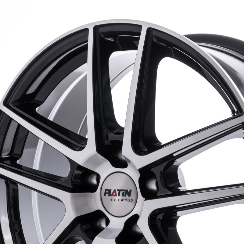 Platin Wheels P 73 diamantschwarz, Front poliert