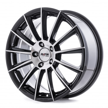 Platin Wheels P 74 schwarz poliert