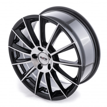 Platin Wheels P 74 schwarz poliert