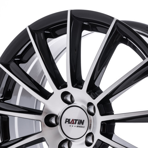 Platin Wheels P 74 schwarz poliert