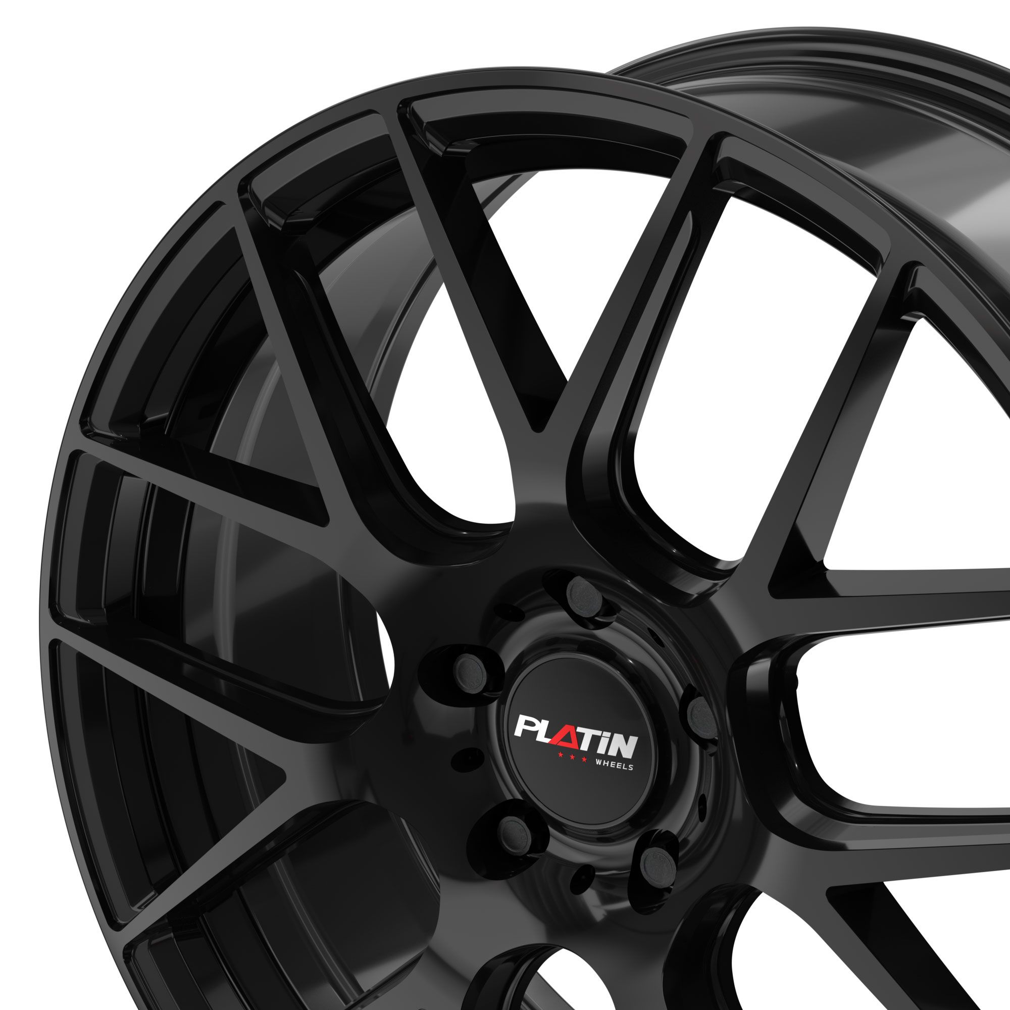 Platin Wheels P 91 Rims Black Shiny in 20 Inch | velonity.com