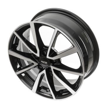 Platin Wheels P 95 diamantschwarz, Front poliert