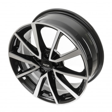 Platin Wheels P 95 diamantschwarz, Front poliert