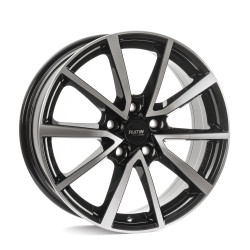 Platin Wheels P 95 Diamantschwarz, Front Poliert